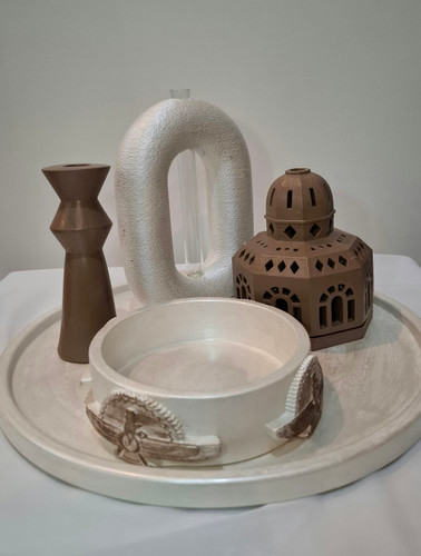 ست هخامنشی صدفی و قهوه ای